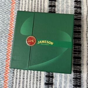 Jameson Irish Whiskey Stainless Steel 3 oz Flask in Green Gift Box